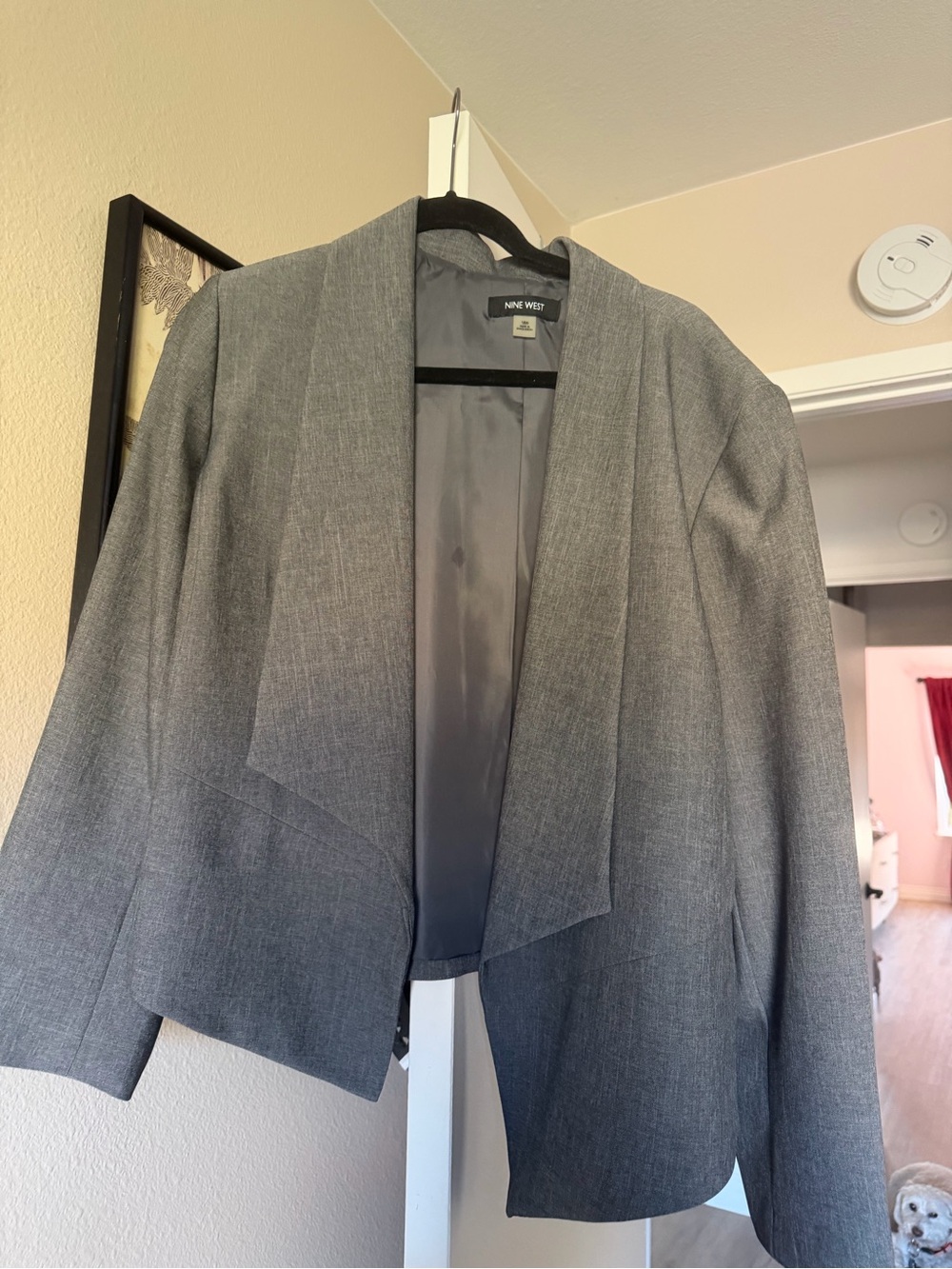 Nine West Women's Gray Blazer - Classic Gray Jacket